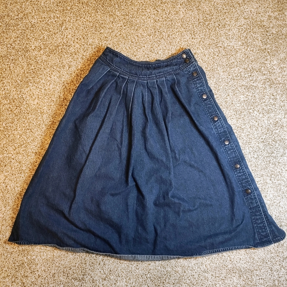 Vintage Sasson Denim Button-down Skirt